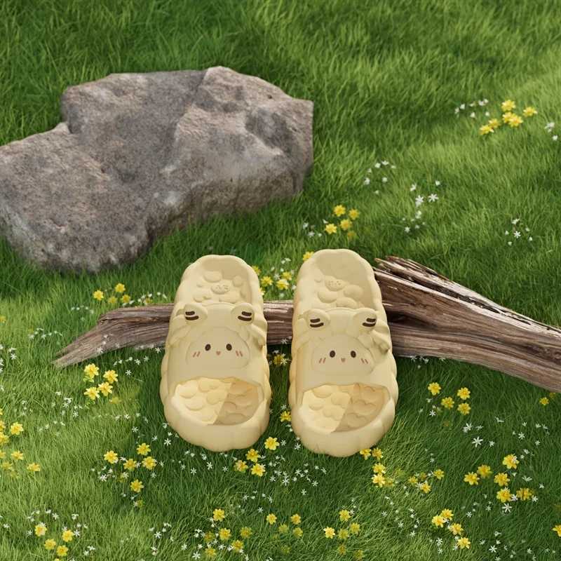 Women Cute Cartoon Sheep Summer Slippers Ladies Casual Lovely EVA Sandals Female Non-slip Home Indoor Outdoor House ShoesT250311