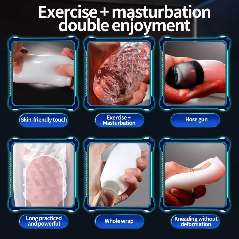 Male Masturbator Cup Soft Pussy Sex Toys Transparent Vagina Adults Endurance Exercise Adult Supplies Vacuum Pocket Cup for MenXJ250311