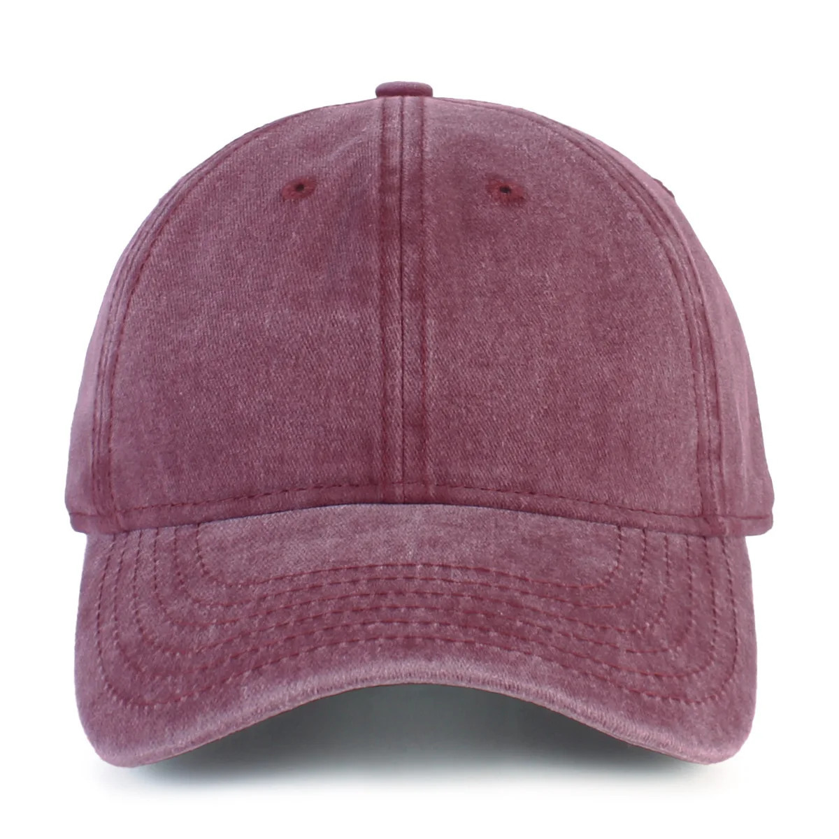 Cotton washed fabric baseball cap mens snap button retro casual dad hat adjustable truck sun shading and windproof 250311