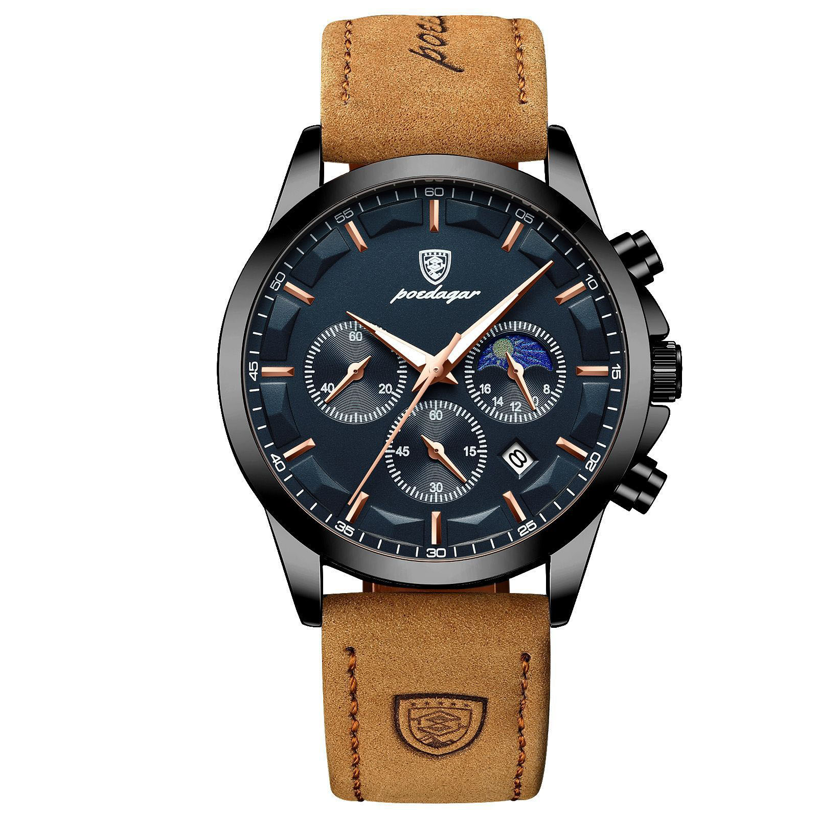 Mens Waterproof Quartz Watch Stylish and Functional Multifunctional Timepiece for Everyday Wear Ideal for Outdoor Activities and Sports