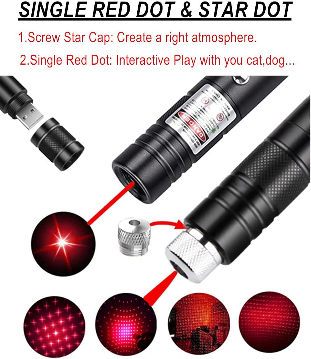 Cat Laser Toy, 1 Box USB Rechargeable Pet Interactive Toy, Multifunctional Laser Pointer for Indoor and Outdoor, Pet Supplies