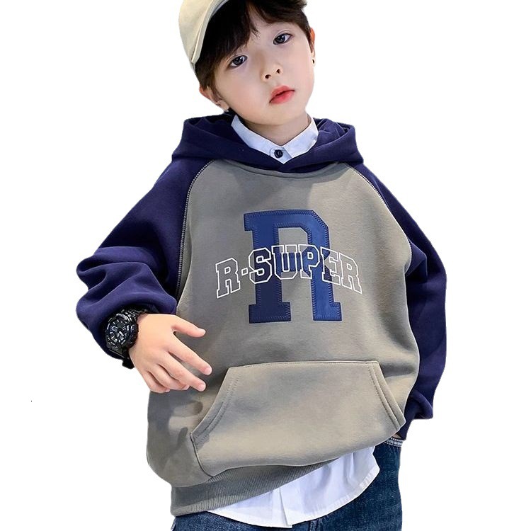 Ddmyshoesvip Boys Hooded Sweatshirt Spring Autumn In New Outerwear And With A Trendy Base For Young Children