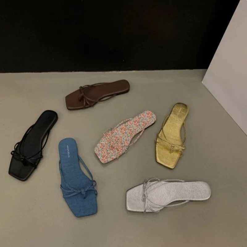 CNMR Womens Luxury Flip Flops Gold Sier High Heels White Sandals Women Mules Slippers Ladies Summer Shoes WomenXJ250311