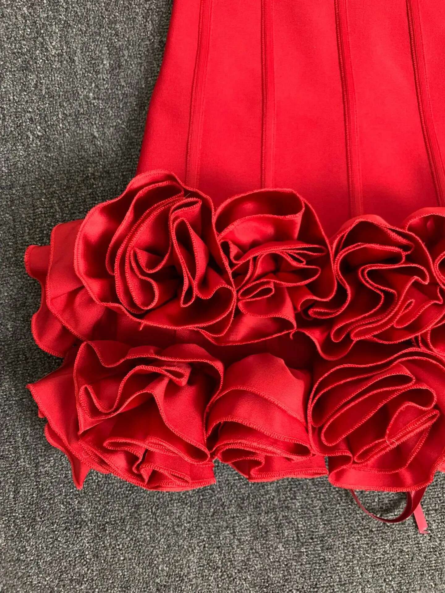 Women Red Evening Bandage Dress Hot Strapless Bodycon Wers Hem Laced Up Mini Celebrity Birthday Party Dresses One Piece Gala
