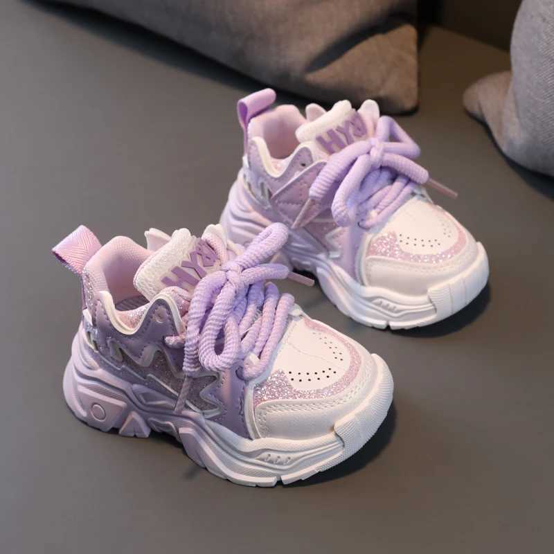 Childrens Shoes 2024 New Toddler Girls Sport Shoes Soft Sole Breathable Outdoor Tennis Fashion Kids Sneakers EU21-30XJ250311