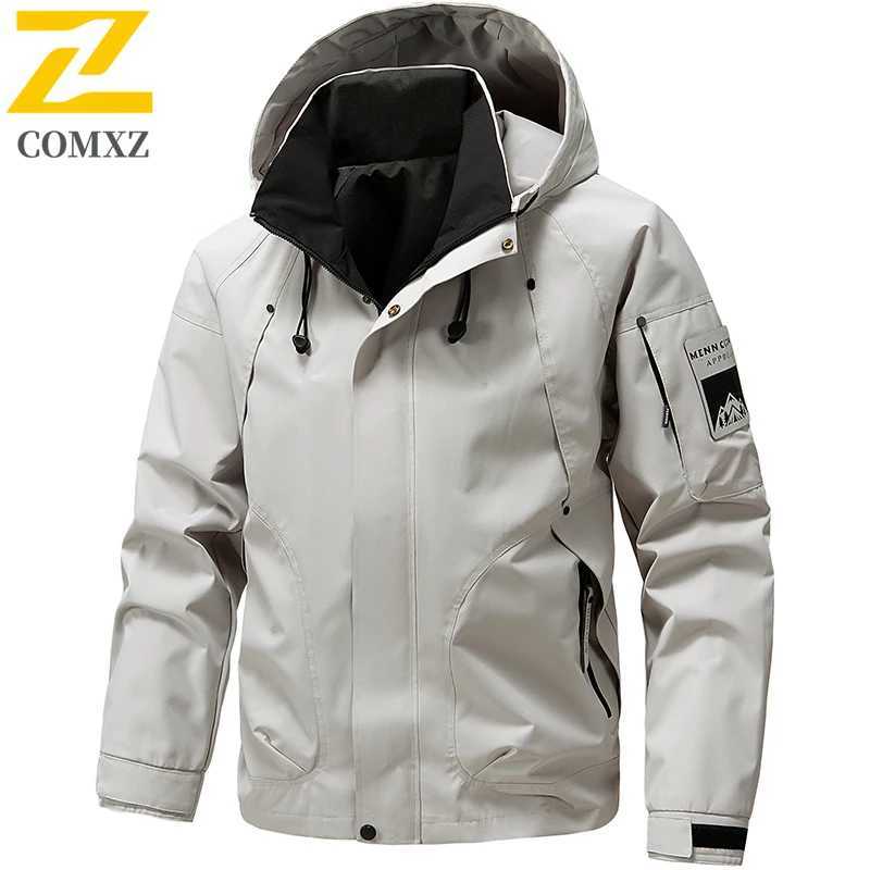 Mens Charge Jacket Spring Fashion Hooded Windproof Waterproof Printed Design Windbreaker Casual Versatile Mountaineering CoatT250311