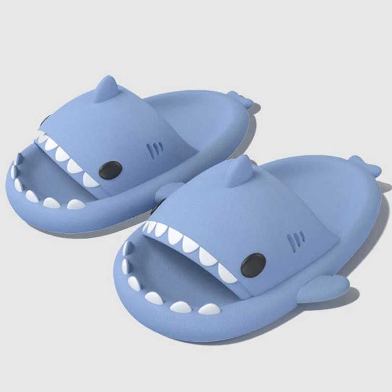 Eyriphy Shark Sandals For Kids Summer Cute Beach Shoes Children Fashion Casual Home Slides Flat Soft Sole Cozy Cartoon SlippersT250311