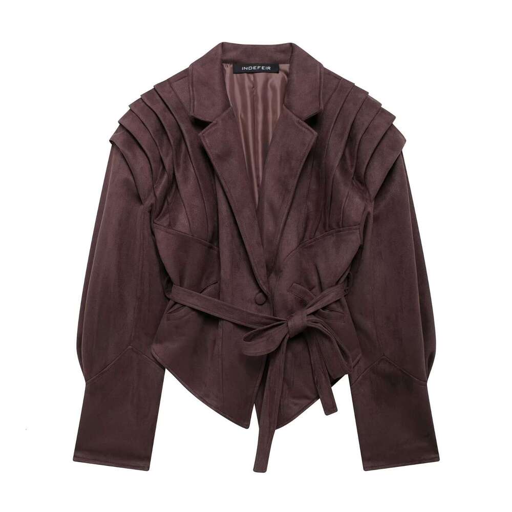 2024 Autumn New Product Women's Street Fashion Waist Strap Jacket W085 195861