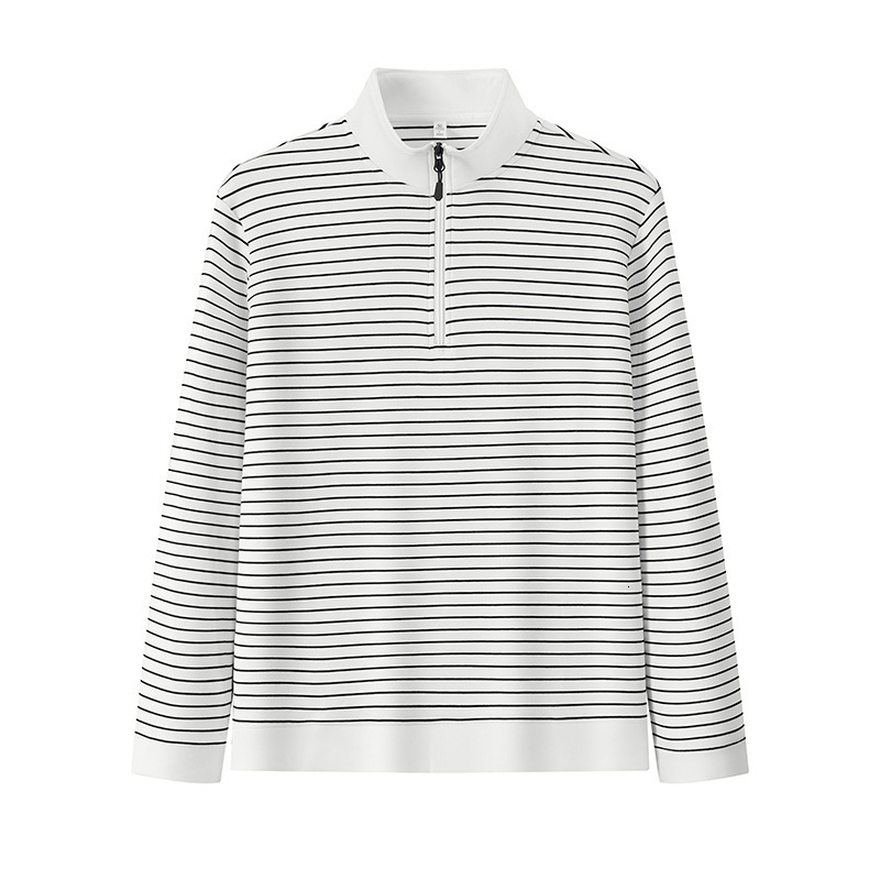 polo Striped long sleeved for men, business leisure Korean version, autumn and winter interior matching bottom shirt, men's T-shirt 2025 new styl