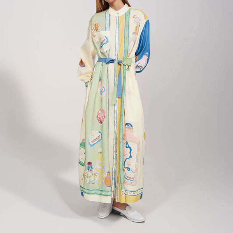 2025 New Casual And Fashionable Printed Shirt, Cardigan, Temperament Dress KLMY