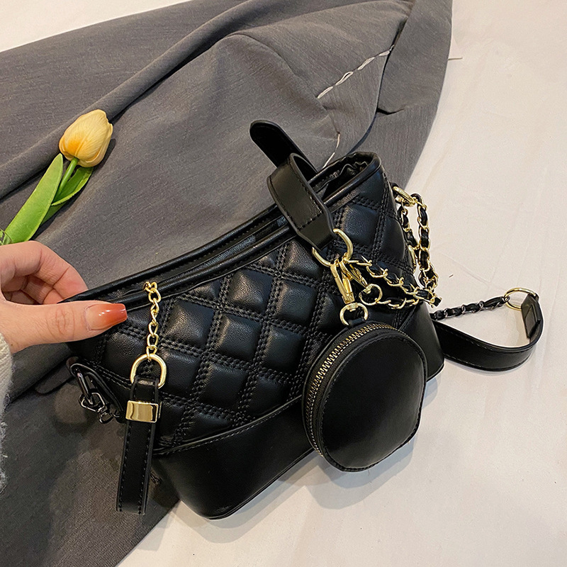 Lingge Embroidery Thread Women's Summer 2025 New Texture Chain Slant Fashion Designer Shoulder Bag