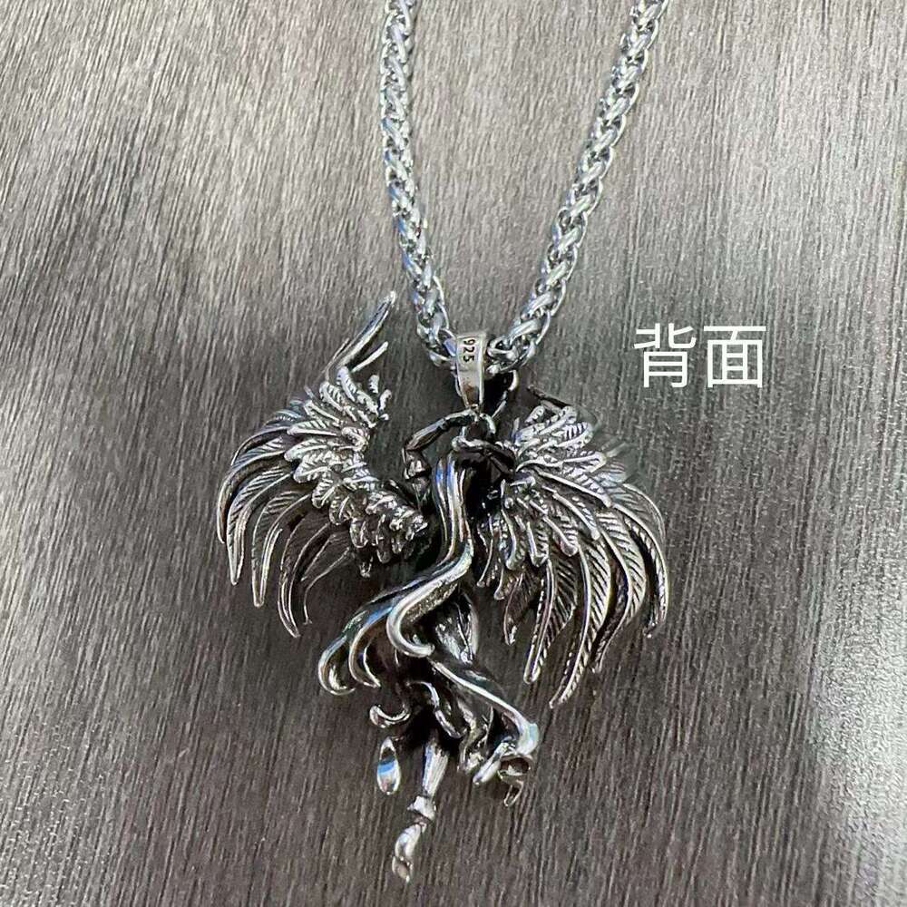 Evil Angel Necklace Unisex Punk Fashion Style Versatile Personalized Accessories