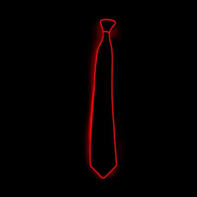 Update Led Tie Fanny Novelty Necktie For Men LED Light Up Ties Motorcycle Accessory