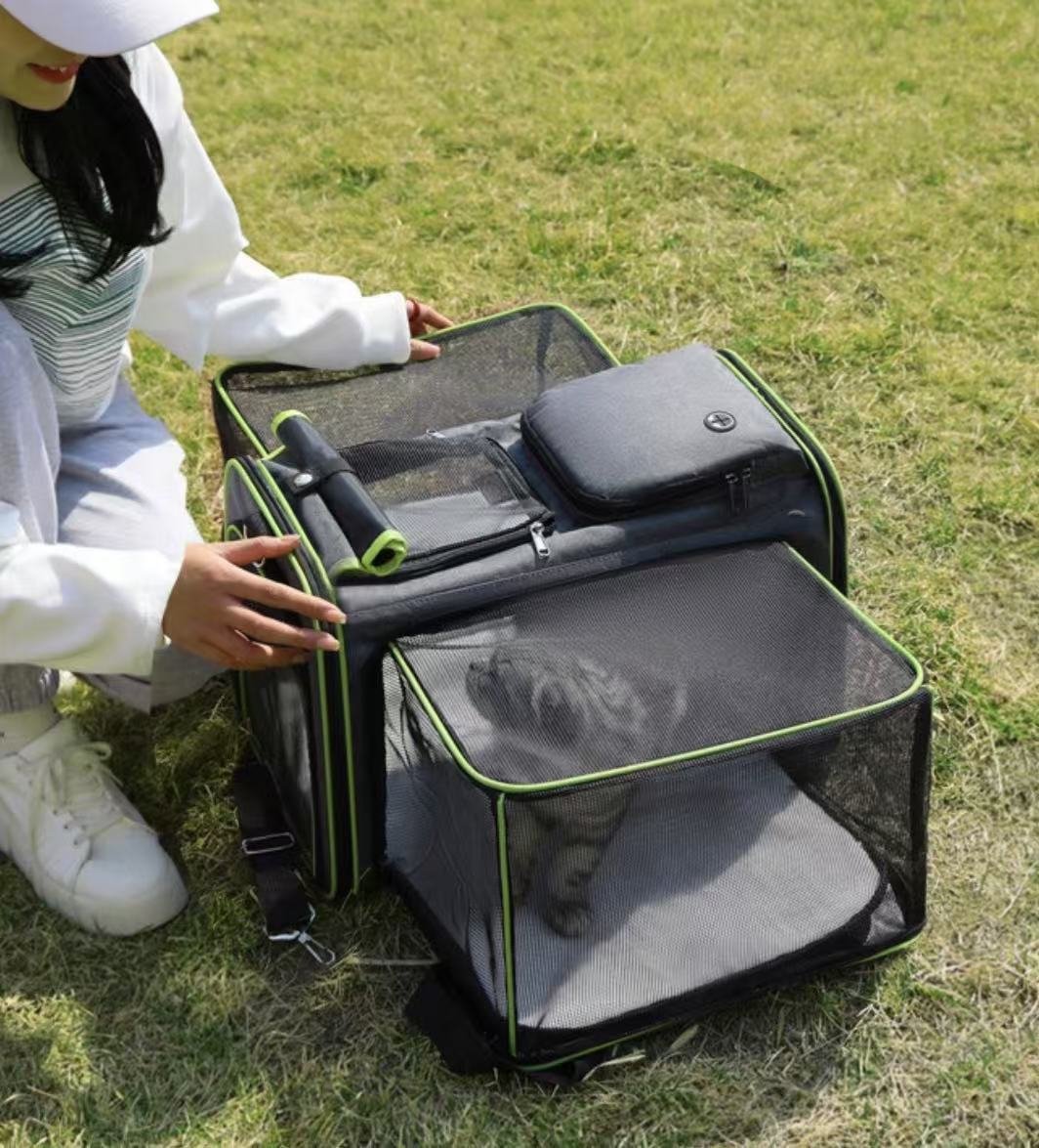Cat carrier, Small carrier, Pet Carrier Soft side Pet travel expandable foldable dog carrier with soft large padding