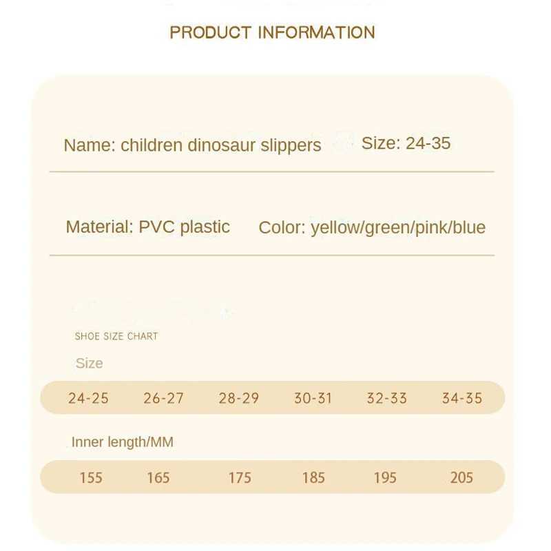 Children Slippers 2-14 Year Old Boys Cartoon Dinosaur Anti-collision Home Slippers Summer Girls Non Slip Bathroom SlippersT250311
