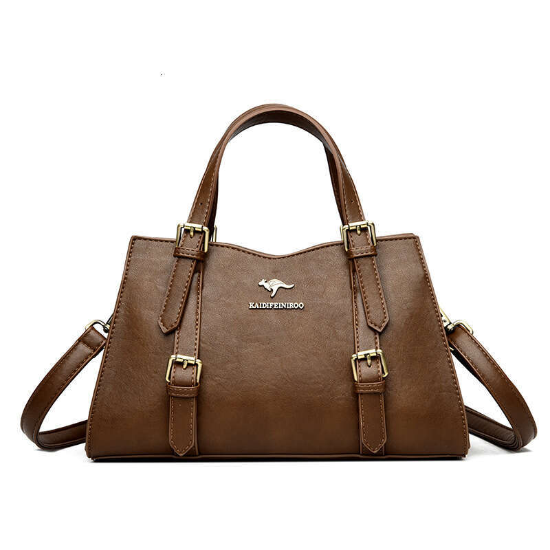 2025 New Soft Leather Handbag for Women's Simple Commuting, Large Capacity Tote Bag, Single Shoulder Crossbody Bag