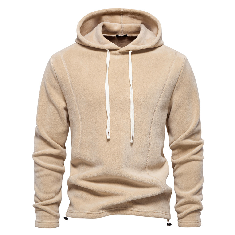 fashion Autumn And spring New Long Sleeved Hooded Trend Versatile Men's Fleece Warm Sweatshirt