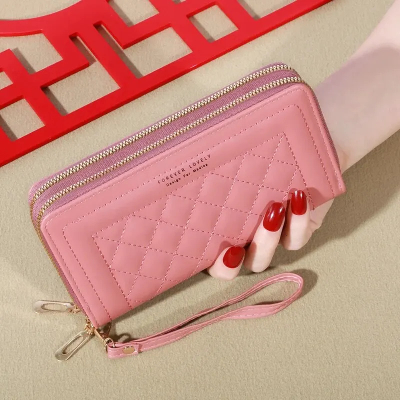 Long Womens Wallet Female Purses Tassel Coin Purse Card Holder Wallets Double Zipper Pu Leather Clutch y Money Phone Bag 250311