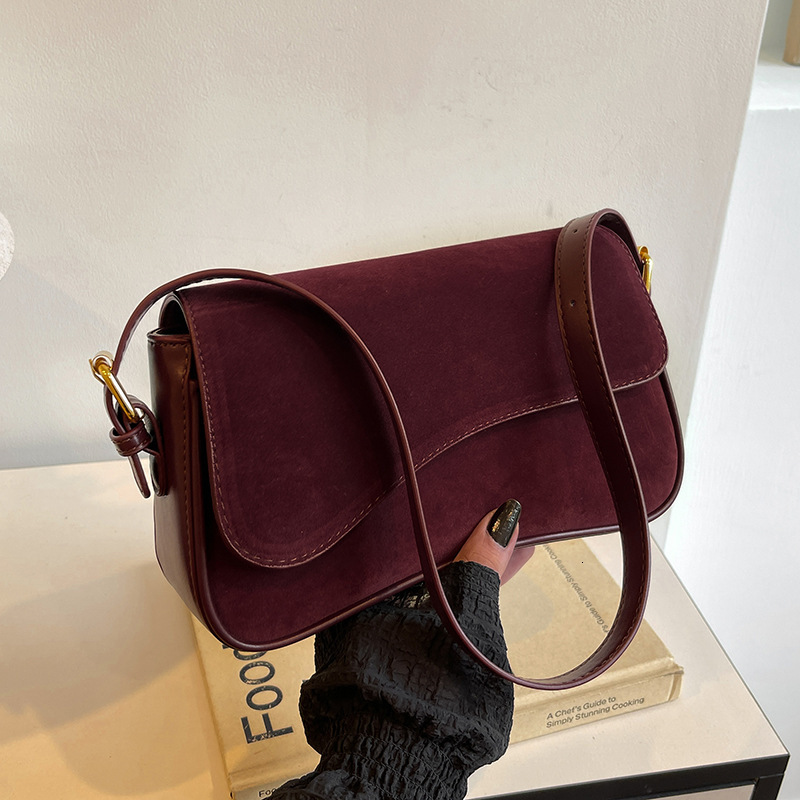 Hot Selling Women's Frosted Suede Armpit With Lazy Style And High-End Commuting Shoulder Bag