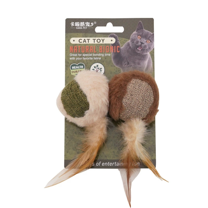 Owl Bite-Resistant Catnip Feathered Teething Toy - Perfect for Dental Health of Your Cat