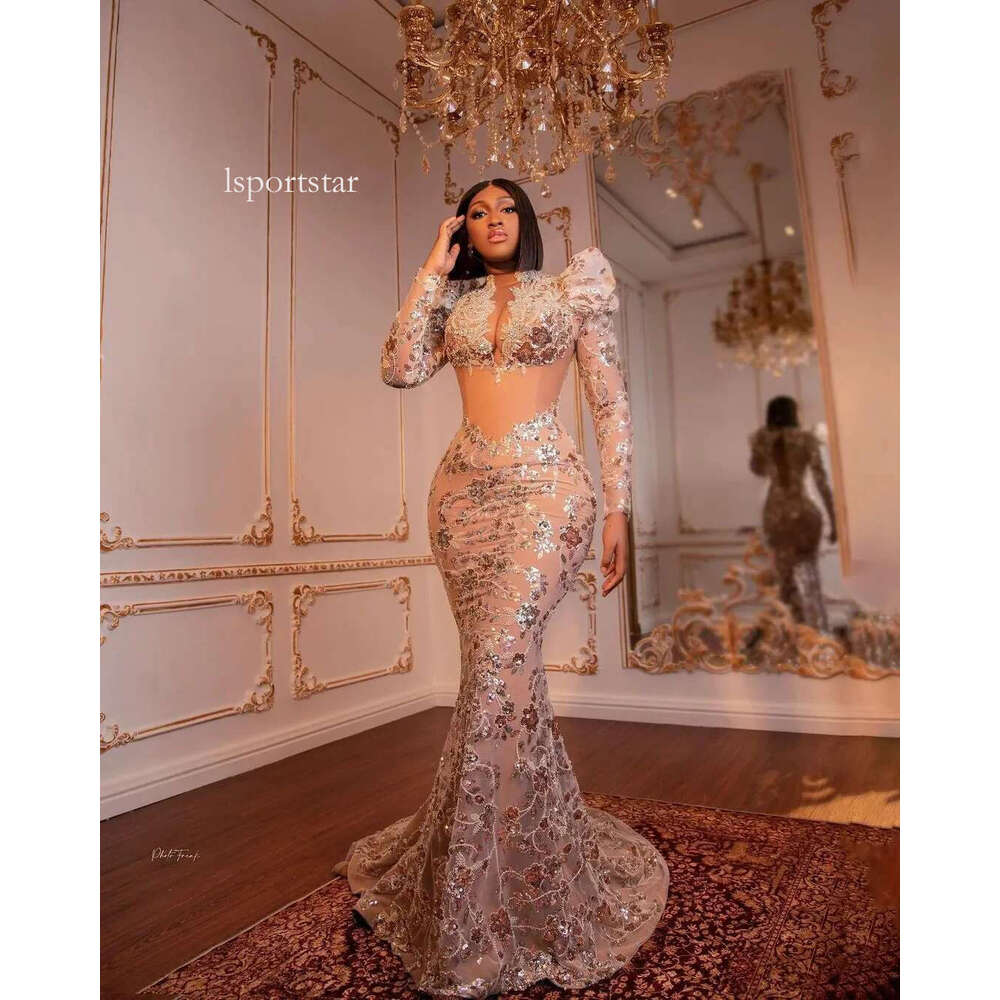 urious Arabic Aso Ebi Mermaid Gold Prom Dresses Beaded Crystals Formal Evening Party Birthday Gowns Customized