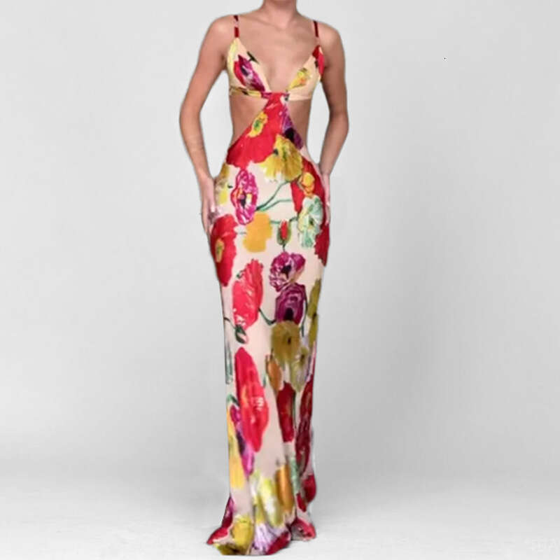 2025 Spring New Women's Clothing Elegant Hip Hugging Sexy Waist Strap Dress KLMY