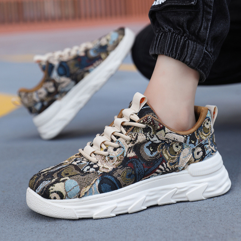 2025 Men's Breathable Fabric Sports Shoes Designer Fashionable And Casual Thick Soled High Top Shoes Low Top Lace Up Sports Men's Board Shoe