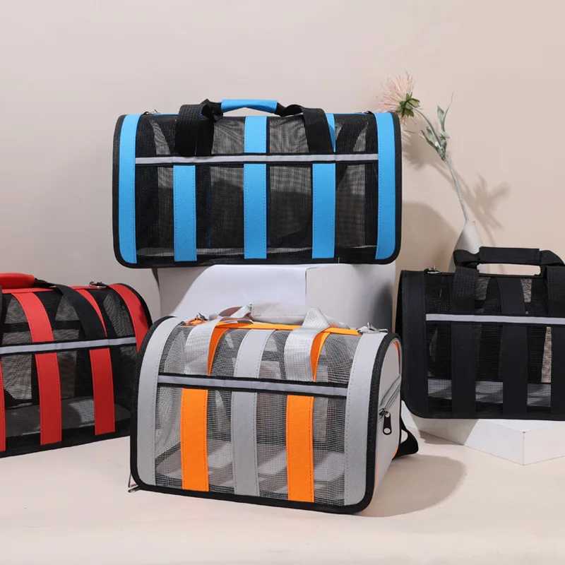 Pet Dog Cat Carrier Bag Portable Mesh Breathable Cat Bags Outdoor Travel Outgoing Transport Bag for Cats Small Dog Pet Handbag 250205