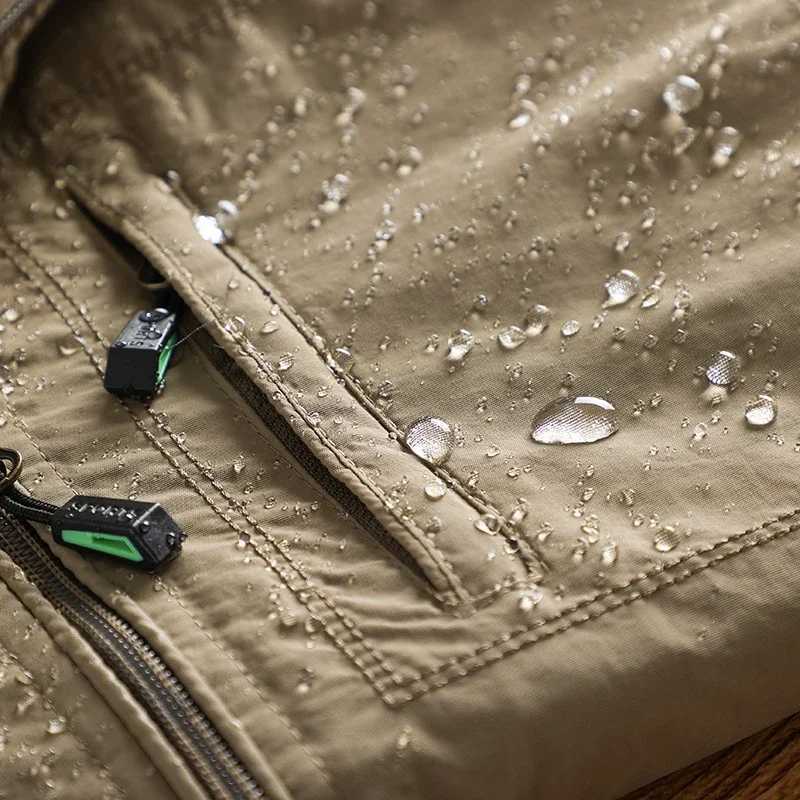 UETEEY Windbreaker Jackets For Men Motorcycle Military Clothing Waterproof Male Hooded Jacket Camping Outdoor Hiking Mens CoatT250311