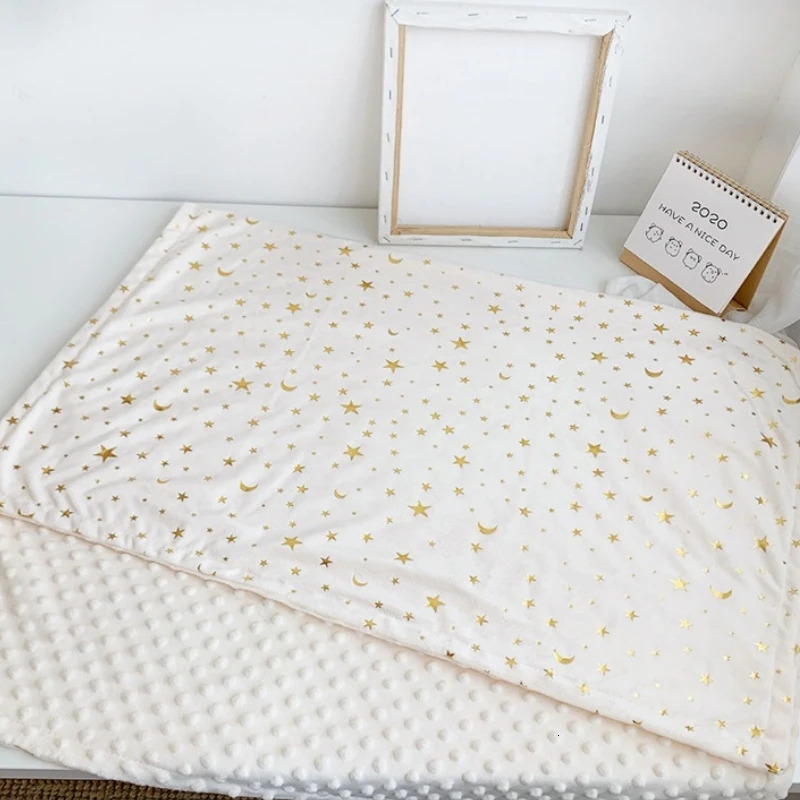 blanket Winter Soft Fleece born Stroller Cover Comfortable Quilt Infant Bedding Swaddle Wrap Thicken Childrens Blanket 250218