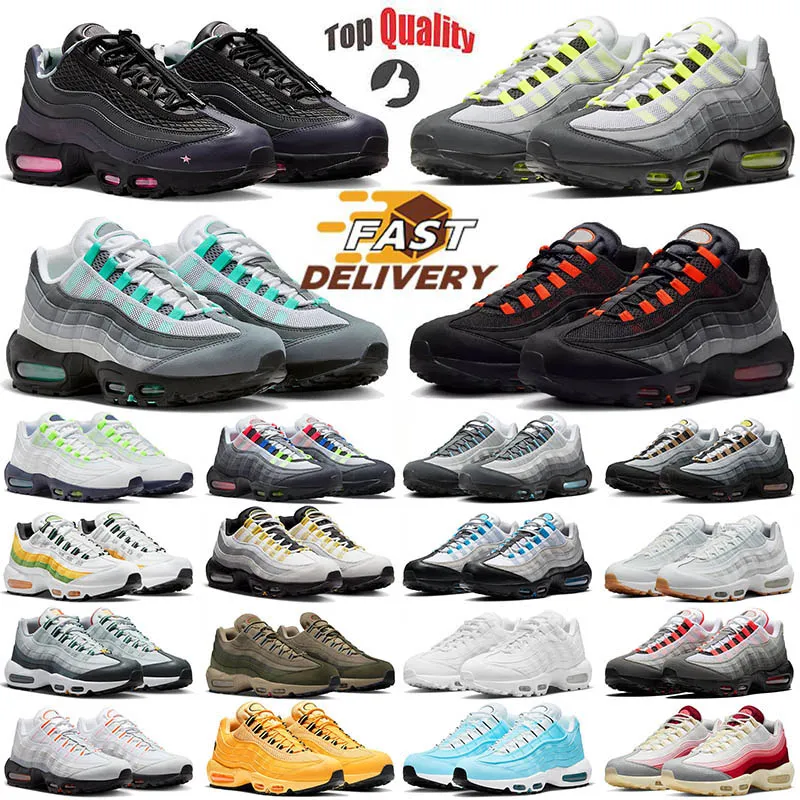 New Top Fashion Big Size 48 Designer Men Women 95 Running Shoes 95s Neon Black Orange Pink Beam Hyper Turquoise Sketch Greedy 4.0 Mens Trainers Sneakers 36-48 Free 36- 36- 36-