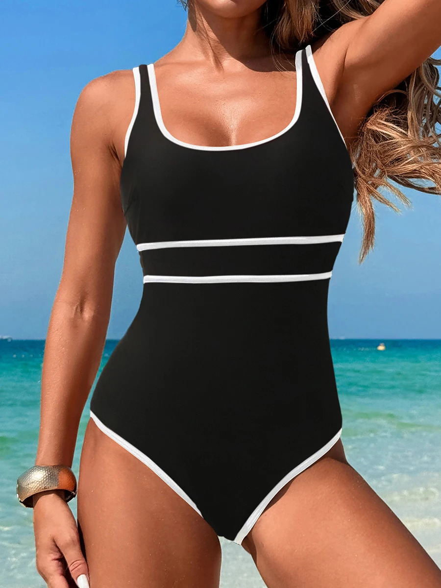 vintage swimsuit womens onepiece printed sexy sports 250310