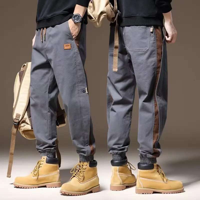 Fashion Designer Work Pants Men s Loose Leg Binding Casual Niche Personality Plankton Handsome Harem Pants Outdoor Loose Casual Pants 2025S New Style