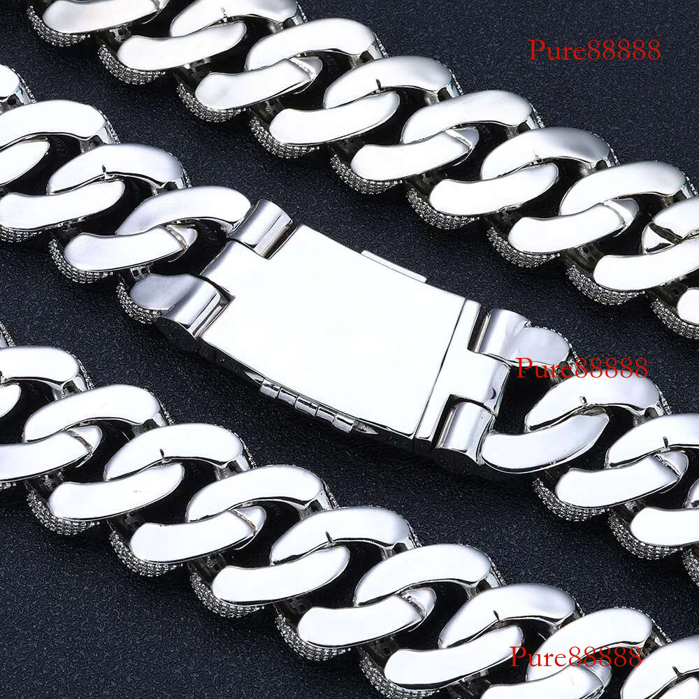 Hip Hop 29mm Iced Out Fine Jewelry Rose Gold Plated Big Heavy Chain for Men Cuban k Necklace Birthday Gift