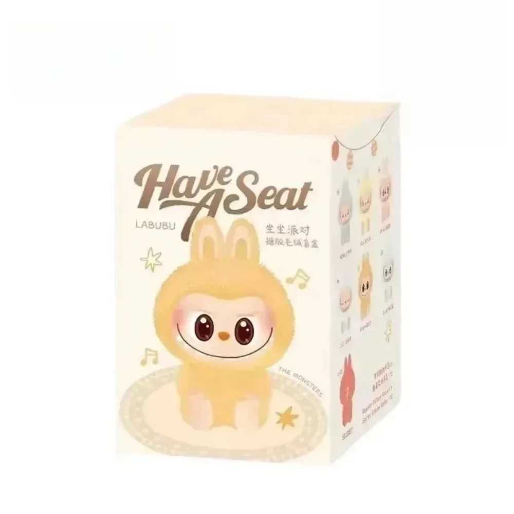 Labubu Blind Box Seat Series Anime Character Pendant Plush Model Toy Monster Clone Keychain Toy Christmas GiftC250310