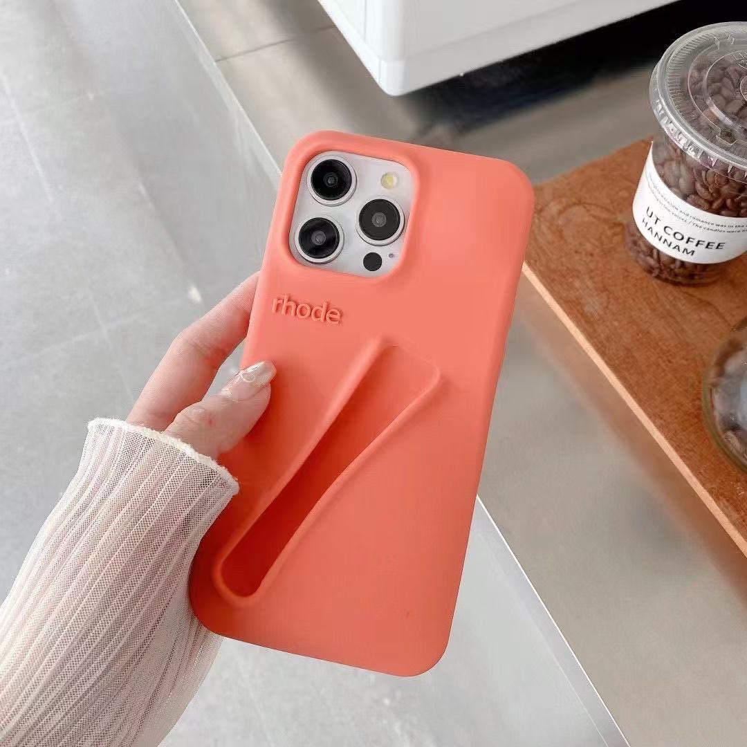 rhode phone case Lipstick Portable Case Design Lip Gloss Lipstick Lip Balm 3D Make-Up Silicone Phone Case for iPhone 15 14 13 12 Pro Max Holder Cover 