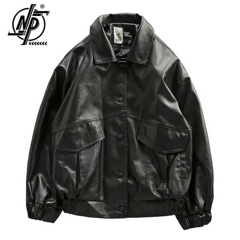 Spring PU Leather Jacket Men Black Soft Faux Leather Motorcycle Fashion Leather Coats Male Bomber Jacket Pockets Clothes CoolT250311