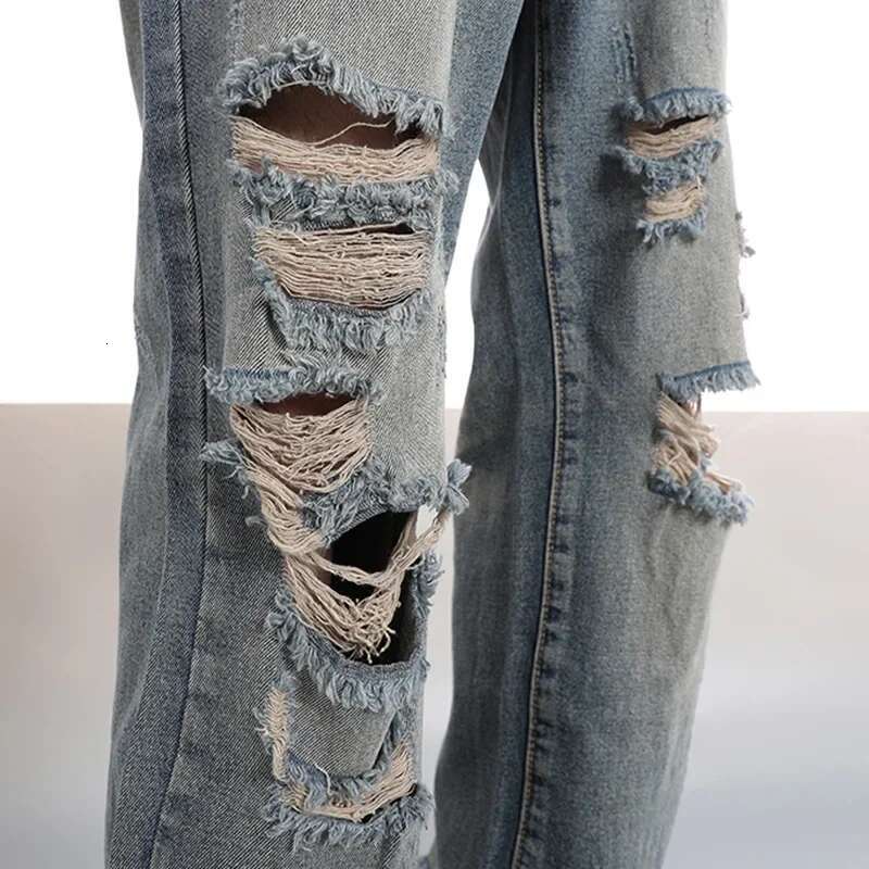 Men s Classic Loose Straight Line Pants Men s Fashion Designer Cool Style Street Wear Jeans American Retro Hip Hop Cowboy Pants Outdoor Casual Pants