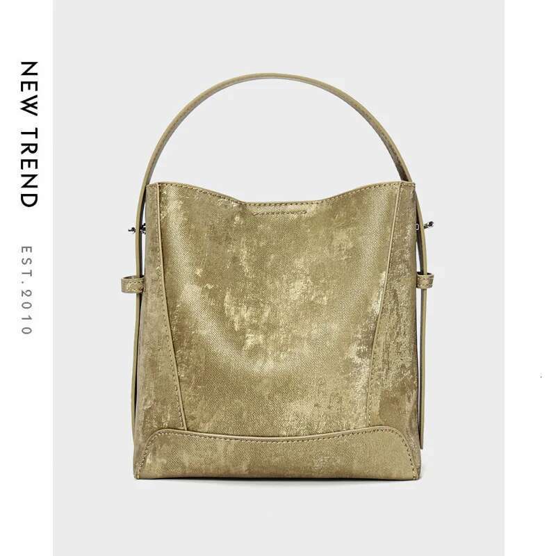 2025 Hot Selg Women Suede Leather Crossbody Silk Cowhide Shoulder Bag Retro Bucket Shopping Handbag