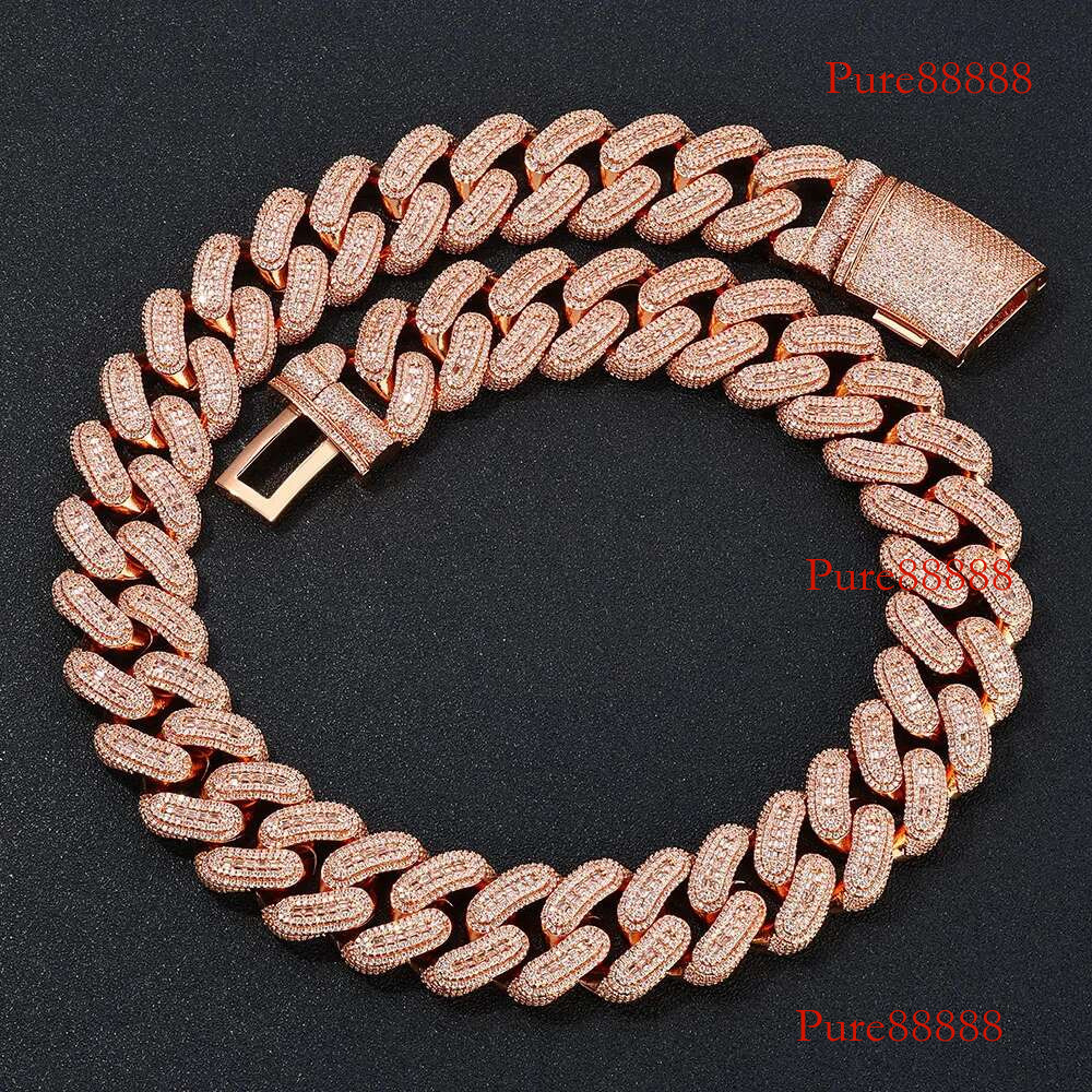 Hip Hop 29mm Iced Out Fine Jewelry Rose Gold Plated Big Heavy Chain for Men Cuban k Necklace Birthday Gift