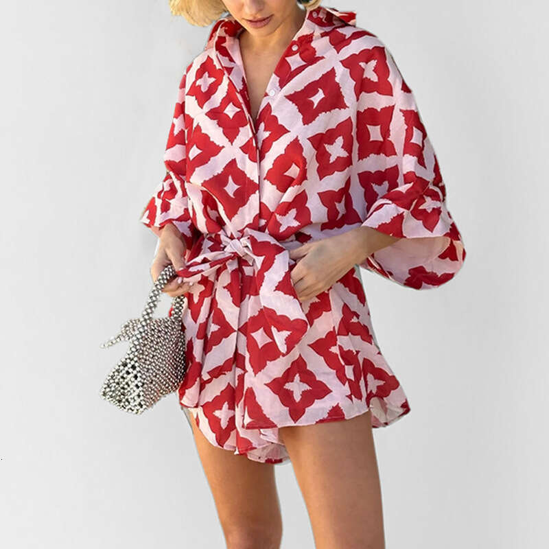 2025 New Elegant And Casual Loose Printed Strap Jumpsuit For Women KLMY