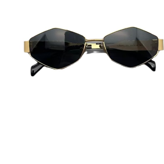 Metal Polygon Personalized Trendy Sunglasses Street Photography Sunglasses
