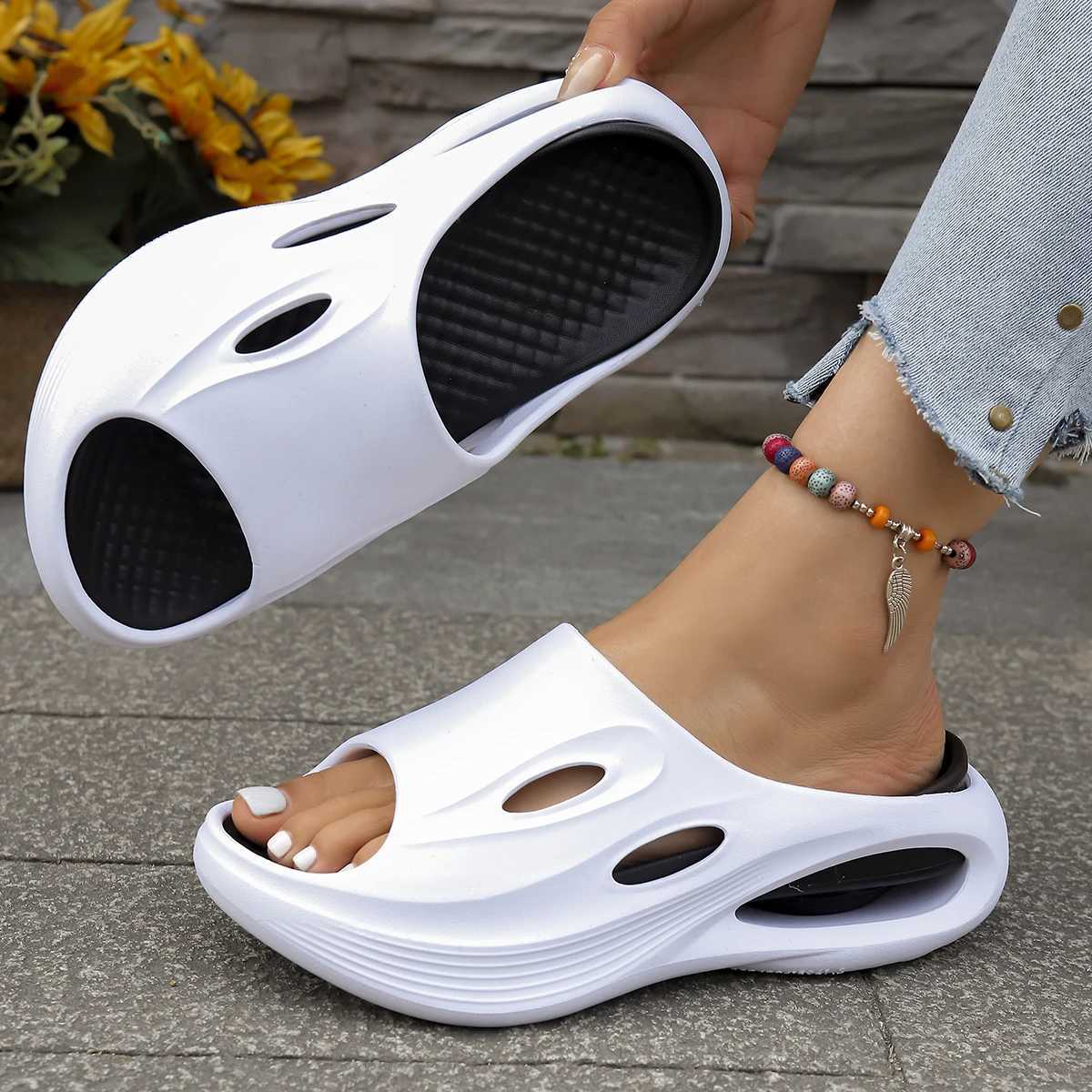Thick Bottom Eva Sports Slippers Women Fi White N Slip Platform Sandals Woman Summer 2025 Soft Sole Outdoor Beach SlidesXJ250311