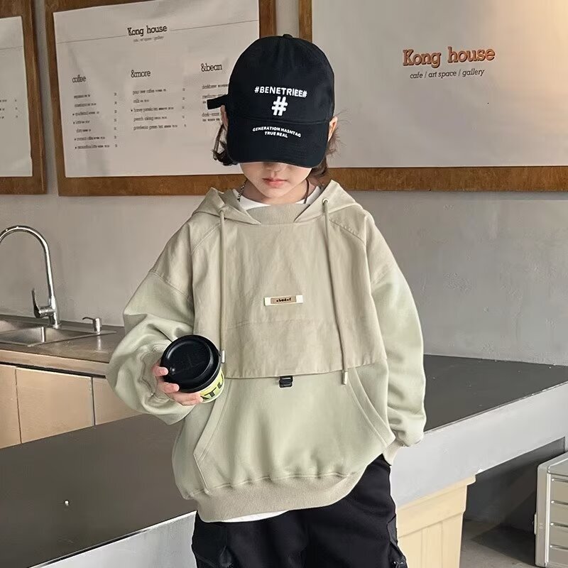 Ddmyshoesvip Boys Hoodie Spring And New Casual Sports Hooded Top Autumn Clothing Big Children S Fashion Brand