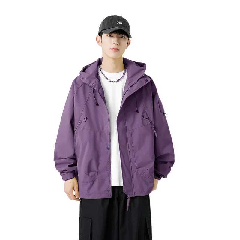 2024 Spring And Autumn Waterproof Outdoor Jacket Men Womens Same Style Jacket Machinery Workwear Mens WindbreakerT250311