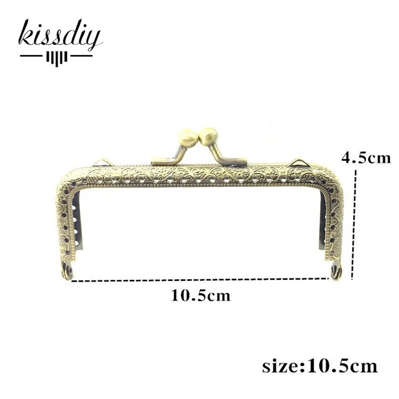 10PCS 65 75 85 105 125 15 18 20CM Square Metal Purse Frame for Bag DIY Handmade Kiss Lock Wedding clutch frame Accessory 250311