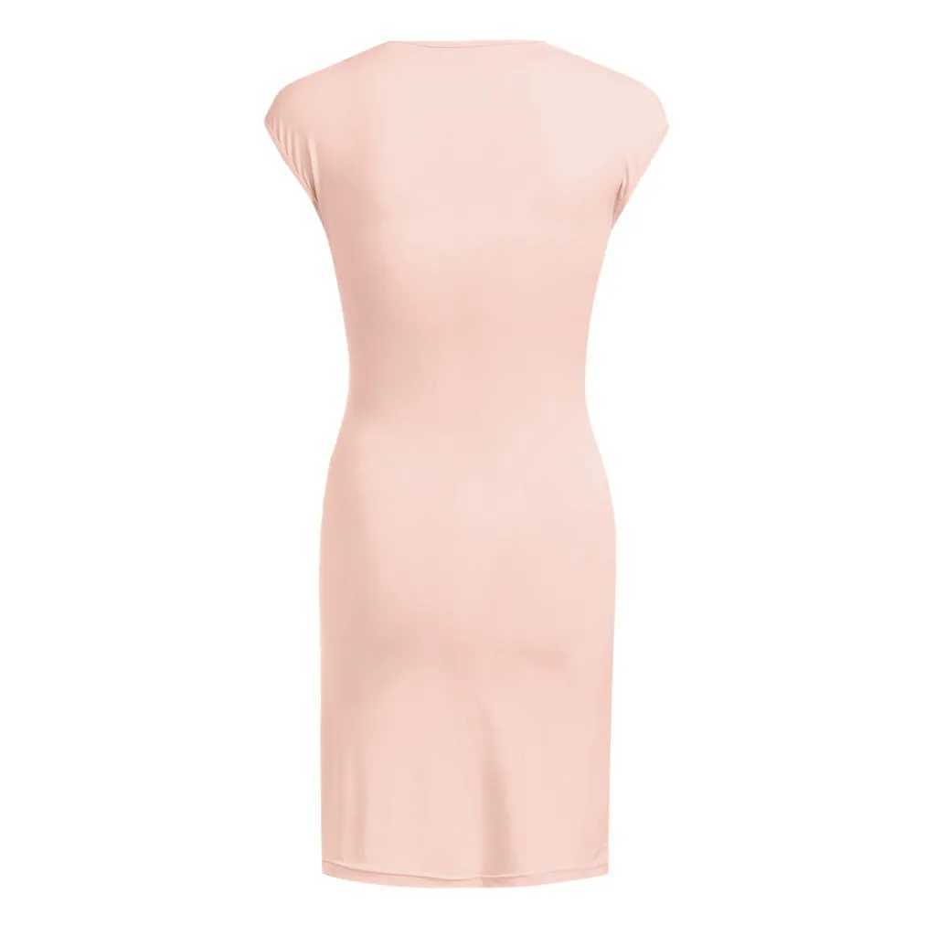 Long Fall Dresses For Women Maternity Comfortable Solid Dresse Sleeveless Pregnat Midi Fashion Petite Summer Dress WomenT250311