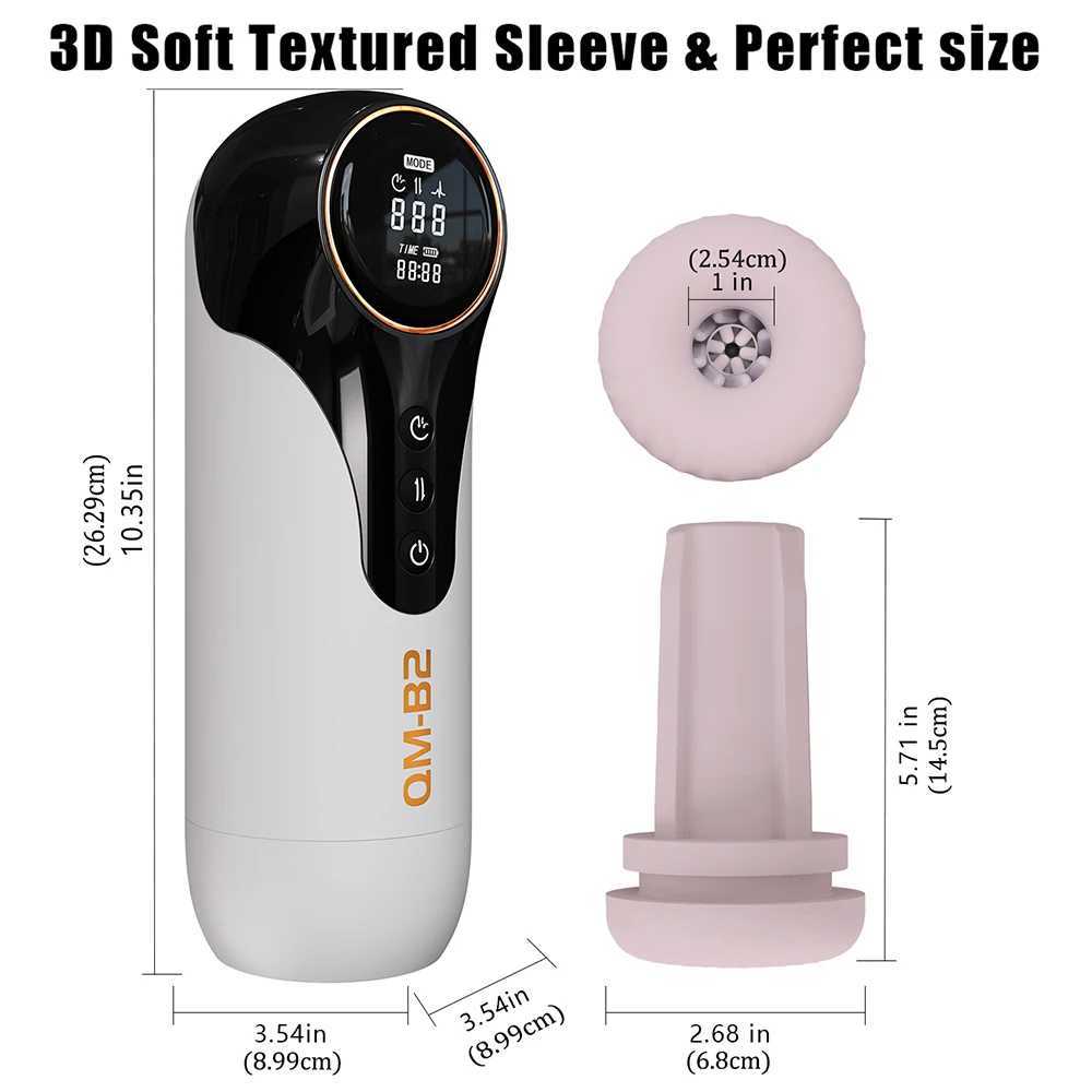 B2 Automatic Male Masturbator Penis Pump With 4 Sucking Thrusting 9 Vibration Pocket Pussy Masturbation Cup Sex Toys for Men W250311