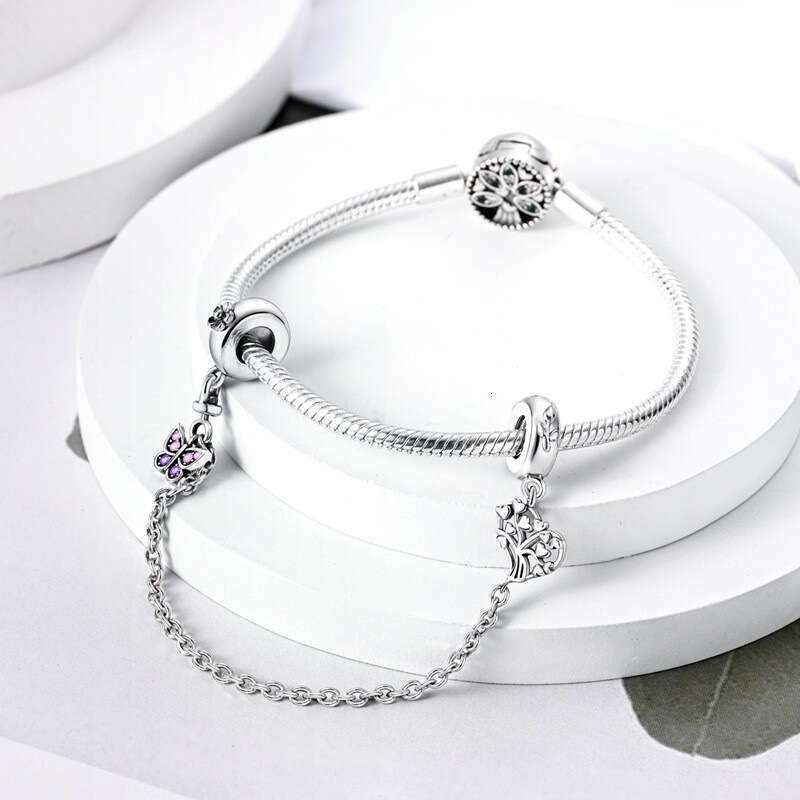 925 Sterling silver Plant Series Flower Charms beads Pendant DIY Accessories fit Bead Bracelet Necklace Making for women jewelry gift