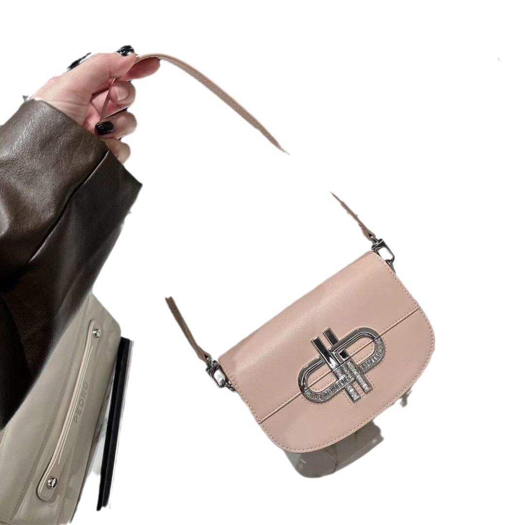 PEDRO Leather Underarm 24 Spring Icon Series Women's Slant Saddle Fashion Shoulder Bag